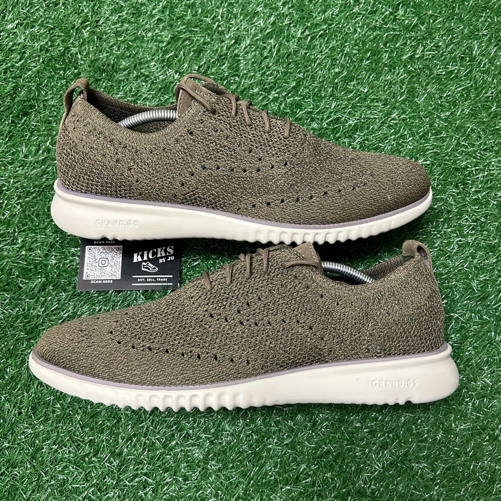 Men Cole Hann 2.Zerogrand Stitchline Oxford Stone Grey Size 12 BRAND NEW(C35633)
